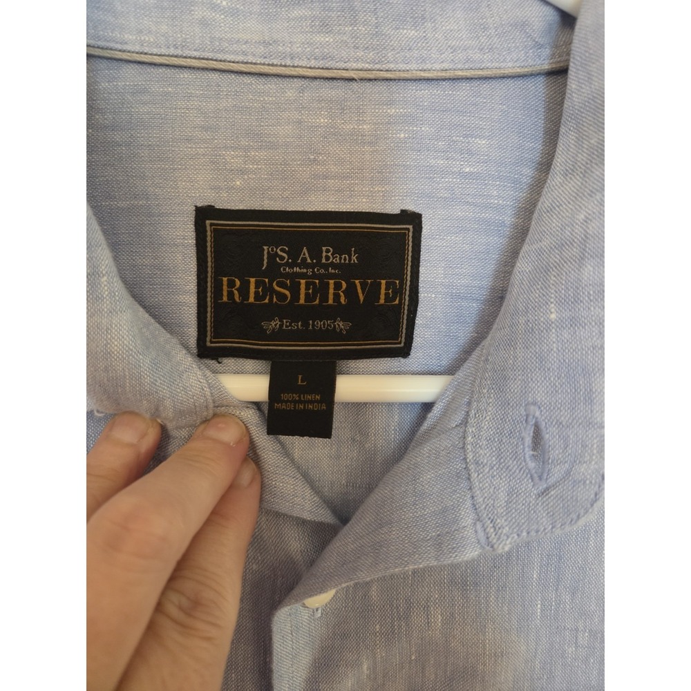 Jos A Bank Reserve linen men's button down shirt-size large
